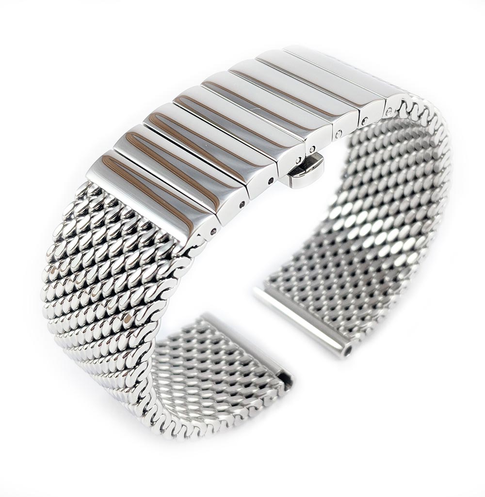 Open Stainless Steel Mesh Bangle Bracelet – 40nine-Watches